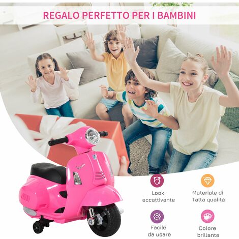 Piaggio Mini Vespa GTS Elettrica 6V per Bambini Rosa