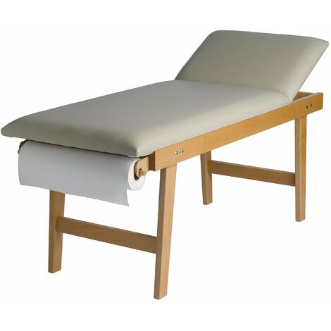 Lettino da Massaggio Visita Fisioterapia Fisso 2 Sezioni 190x70x75 cm 200Kg Beige (1/4)