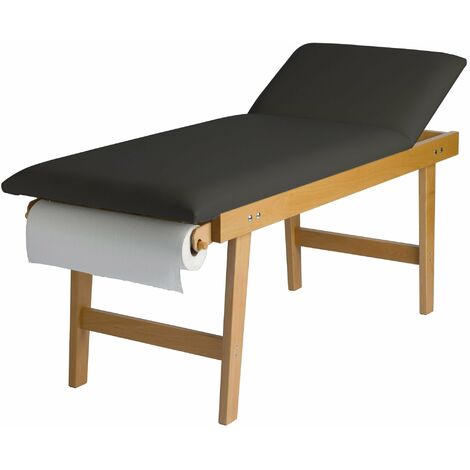 Lettino da Massaggio Visita Fisioterapia Fisso 2 Sezioni 190x70x75 cm 200Kg Nero (1/4)