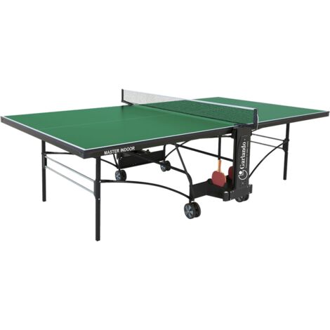 Tavolo da Pin Pong con Piano Verde e Ruote per Interno Garlando Master Indoor