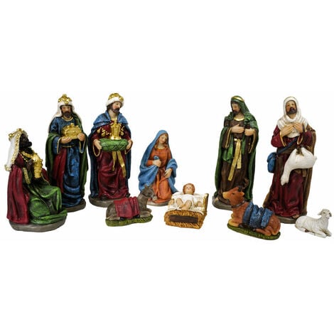 Natività 10 Personaggi H9 cm in Resina