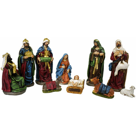 Natività 10 Personaggi H12 cm in Resina
