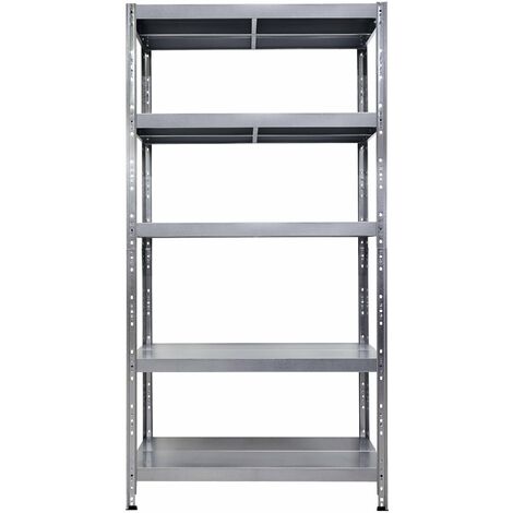 Scaffale in Metallo 5 Ripiani 120x40x195 cm Maciste Zincato (1/5)