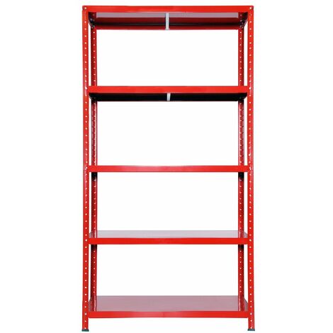 Scaffale in Metallo 5 Ripiani 100x40x187 cm Ettore Rosso (1/4)
