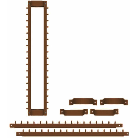 Sistema Antiladro con Punte in Acciaio per Pluviali Quadrati Tubi Esterni 80x80 mm Marrone (1/2)
