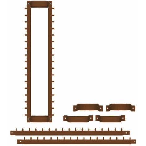 Sistema Antiladro con Punte in Acciaio per Pluviali Quadrati Tubi Esterni 100x100 mm Marrone (1/2)