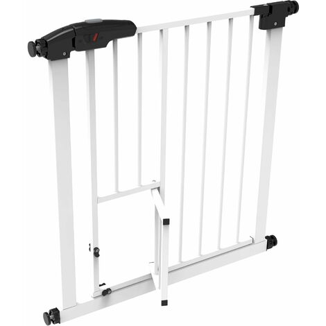 Cancelletto Bambini Barriera di Protezione Bianco con Porta
