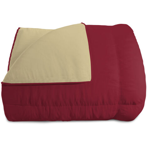 Trapunta Invernale Matrimoniale Doubleface 300gr Bordeaux/Panna