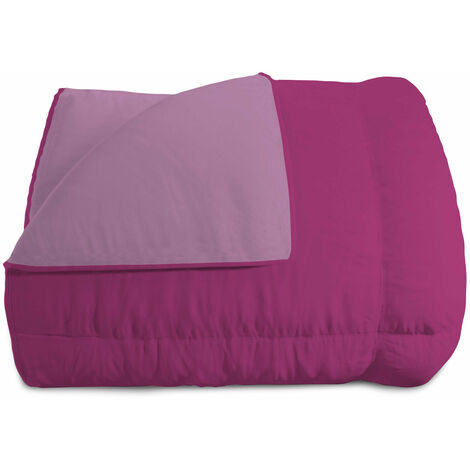 Trapunta Invernale Matrimoniale Doubleface 300gr Lilla/Fuxia