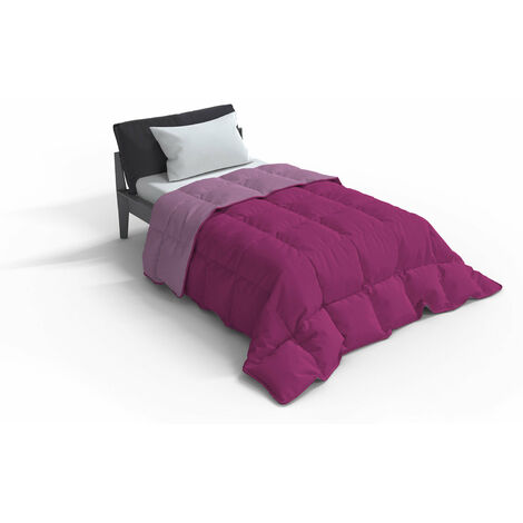 Trapunta Invernale Matrimoniale Doubleface 300gr Lilla/Fuxia