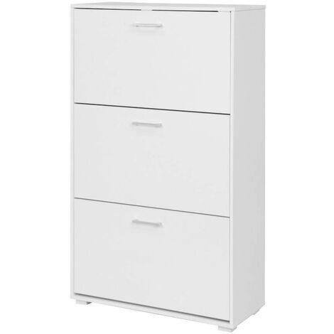 Giordanoshop Scarpiera 3 Ante In MDF Rovere – 67x28x112 Cm – Capienza 18 Paia Di Scarpe – Con Maniglie E Piedini Silver – Da Assemblare - 2