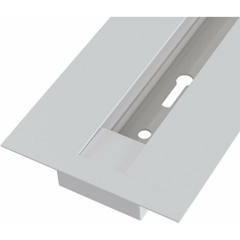 Binario per Faretti da Incasso 2m in Alluminio per Sistema Illuminazione Binario Monofase Bianco