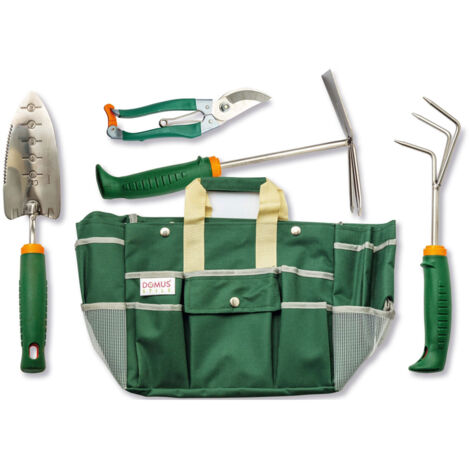 Kit Giardinaggio Potatura 4 Attrezzi con Borsa Verde
