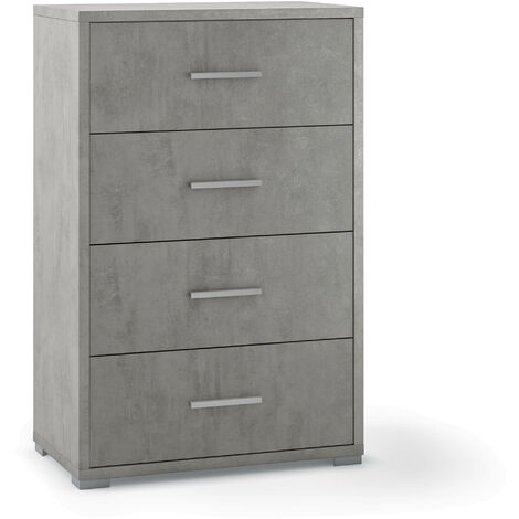 Cassettiera con 4 Cassetti 71x110x41 cm Cemento