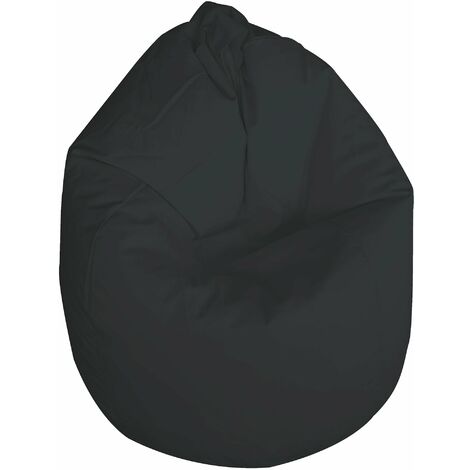 Poltrona Sacco Pouf in poliestere 70x110 cm Ariel Grigio Scuro