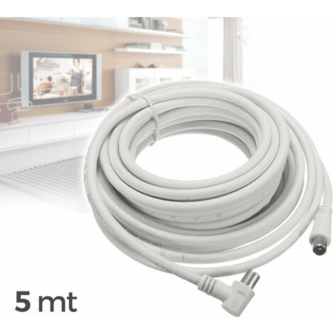 Cavo matassa 5mt per Antenna collegamento tv coassiale maschio-femmina (1/3)