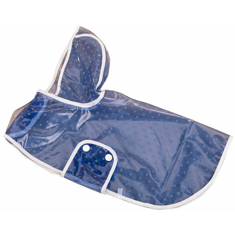 Impermeabile per cani e gatti Taglia XL con cappuccio antipioggia Blu