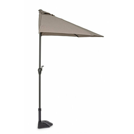 Ombrellone da Giardino Kalife Mezzaluna 2,7m Olive in Alluminio