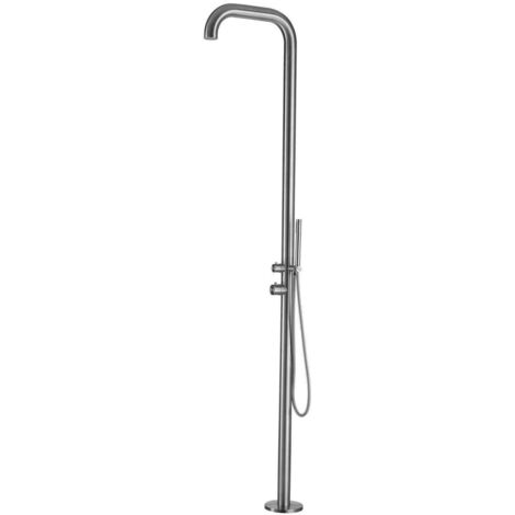 Doccia da Giardino 230x18x42 cm con Miscelatore e Doccetta Sined Chia Inox