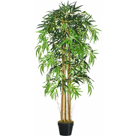 Pianta Artificiale di Bambù H150 cm con Vaso Verde (1/5)