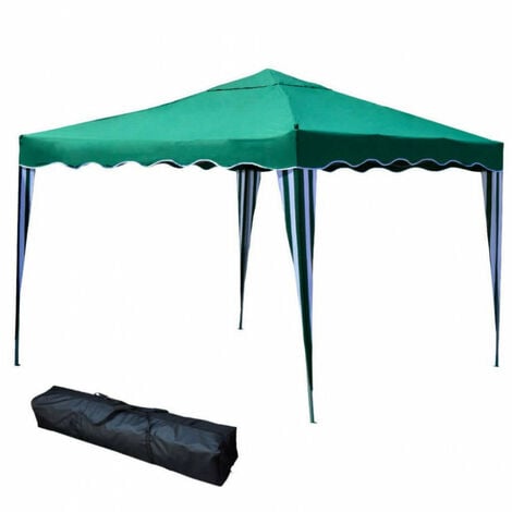 Gazebo Pieghevole 3x2 Trasportabile con Borsa in Metallo e Tessuto  Verdelook