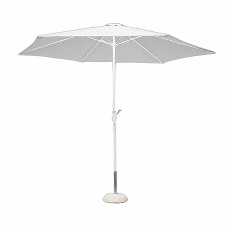 Ombrellone da Giardino Ø3 m Palo Ø48 mm Poly Eco in Acciaio Bianco (1/4)