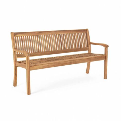 Panca 3 Posti 158x62x88 h cm in Legno Marrone (1/5)