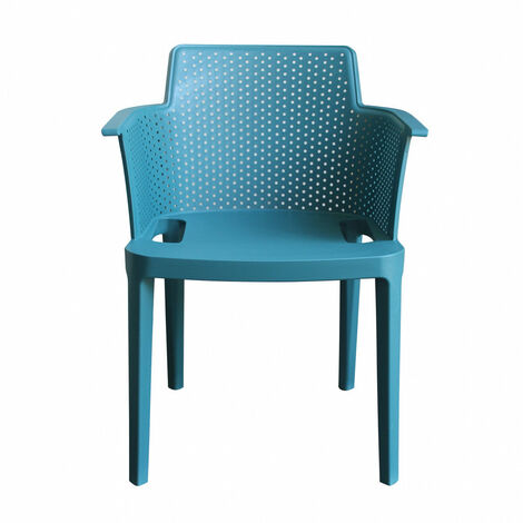 Poltrona Cathy 60x58x76,5 cm in Polipropilene Verde petrolio