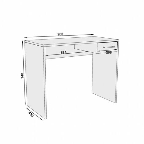 Scrivania Porta Pc Topaz Quercia Chiaro 120x50x74 h cm in