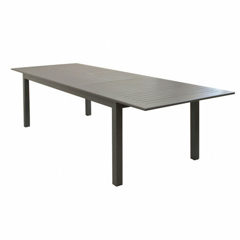 Tavolo Cuba Allungabile 220/280x100x75 h cm in Alluminio Taupe (1/5)
