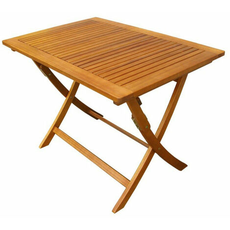 Tavolo Pieghevole 100x70x74 h cm in Legno di Acacia (1/3)