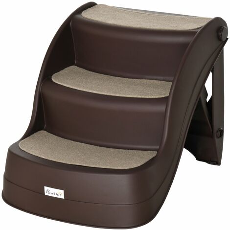 Scaletta per Cani Pieghevole 49x38x38 cm in Polipropilene Marrone