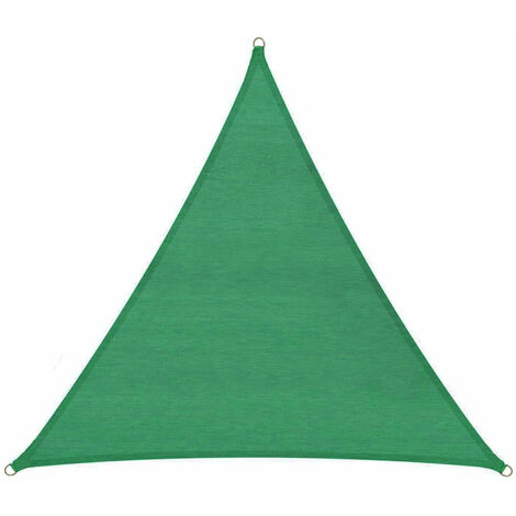 Tenda a Vela Ombreggiante Triangolare 500x500x500 cm in Polietilene Bauer Verde (1/2)