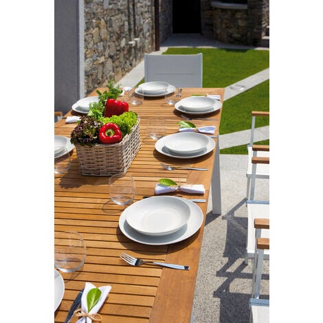 Tavolo da Giardino Allungabile 150-210x90x74 cm in Alluminio