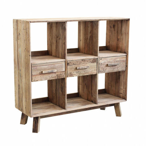 Mobile Maximillian 120x40x110 h cm in Pino riciclato Marrone (1/5)