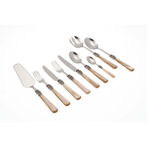 Servizio Set di Posate 75 Pezzi in Acciaio Inox Rivadossi Sandro Elena Champagne (1/2)