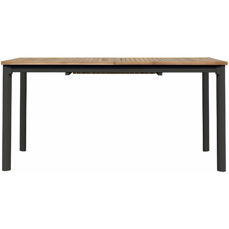 Tavolo da Giardino Allungabile 150-210x90x74 cm in Alluminio Antracite Piano in Teak (1/5)