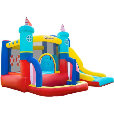 Castello Giostra Gonfiabile 265x260x200 cm in con Pompa Inclusa