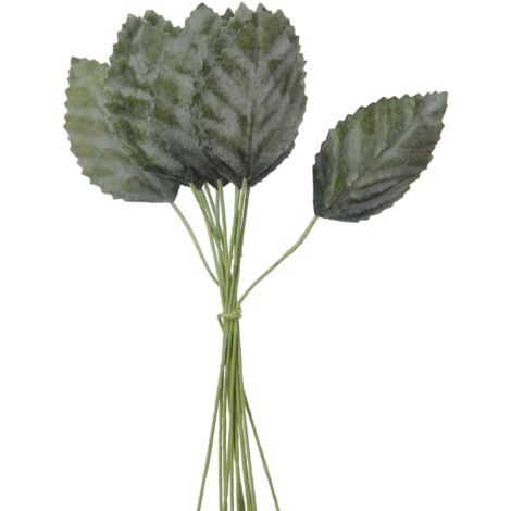 24 Mini Foglie Tropicali Artificiali 28cm – Plastica Verde Per Decorazioni Giungla, Torte, Centrotavola - 3