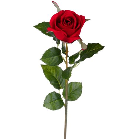 Rose Artificiali Rosse Con Stelo Lungo 58 Cm - Fiori Finti In Seta Realistici, Impermeabili, Per Decorazioni Matrimoni E Casa