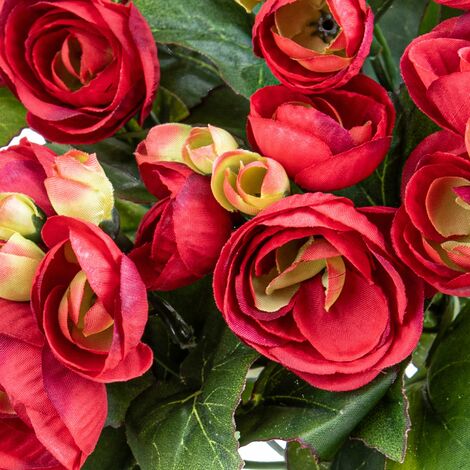 12 rose artificiali in seta con steli, 50,8 cm, bouquet di rose
