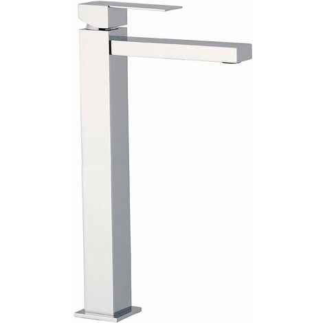 Rubinetto Monocomando Alto Alpha Per Lavabo | Nichel Satinato | Design Moderno Con Aeratore E Risparmio Idrico | Garanzia 3 Anni - 3