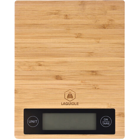 Bilancia Da Cucina Digitale In Bambù GECKOART – Display LCD, Capacità 5000g, Con Farfalle E Messaggio Per La Mamma, Batterie Incluse
