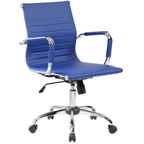 Sedia Poltrona Direzionale da Ufficio in Similpelle Tosini Dallas Blu