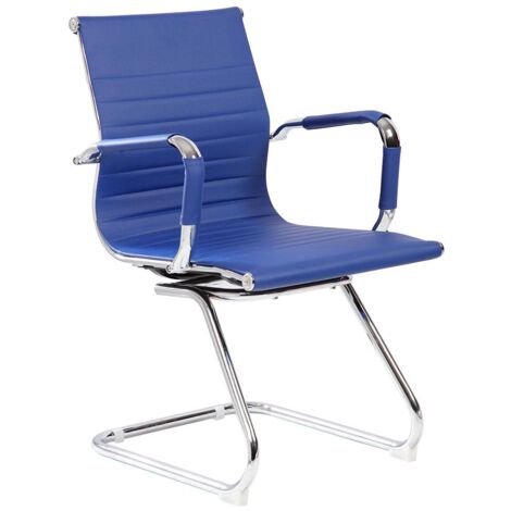 Sedia Poltrona Attesa da Ufficio in Similpelle Tosini Dallas Blu