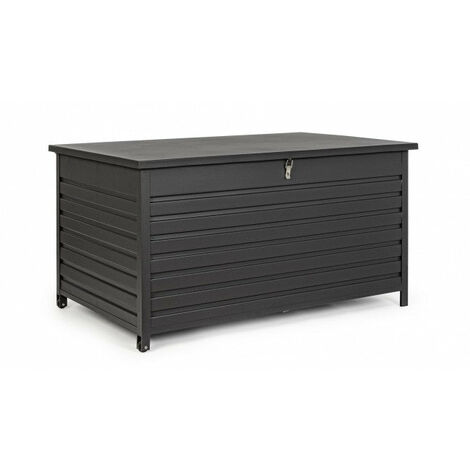 CASARIA® Baule Da Giardino In Aspetto Legno, 290L, Con Ruote E Coperchio Resistente - Perfetto Per Cuscini E Attrezzi