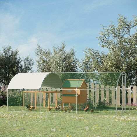 Gabbia Pollaio per Galline da Giardino in Abete legno e verde 160x98.5x107  cm