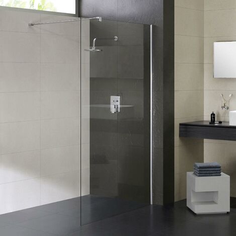 Parete Doccia Walk-In 75 cm in Cristallo Trasparente 8mm H198 Fosterberg Side (1/4)