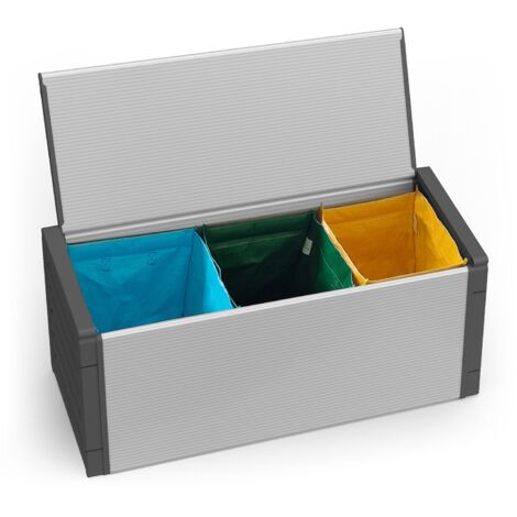 Pattumiera Cassapanca 85x34x38 cm con Sacchi per la  Differenziata