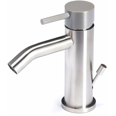 Rubinetto Miscelatore Monocomando Bidet in Acciaio Inox Maniglia Roccia (1/2)